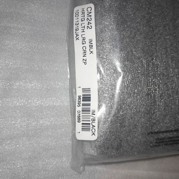 New COACH Large 7" Black Leather Heritage Wristlet (Holds Most Phones) NWT - Picture 5 of 8